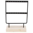 thumbnail image 3 of Bargain Qaailabf Wood Base Metal Jewelry Display Stand Dangle Earrings Hanging 24 Holes, 3 of 3