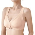 thumbnail image 4 of Hontri Front Closure Bras for Elderly Women - Soft Skin-Friendly Underwear (Wirefree Support, Easy Wear) Pink 3XL, 4 of 6