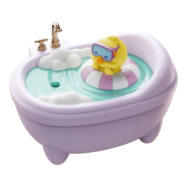 Cute Pet Bathtub Humidifier, Mini Desktop Humidifier with Silent Spray & Color Changing Lights, Multi-function Aromatherapy & Hydration for Bedroom, Office, Travel, and Kids