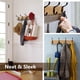 thumbnail image 3 of Perchero de pared con 3 ganchos, Perchero de pared para colgar abrigos, bufandas, bolsos y otros artículos, Natural, 3 of 4
