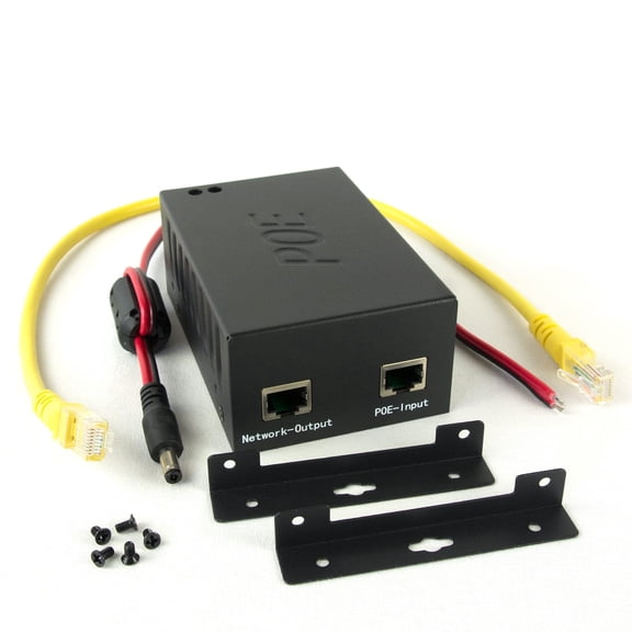 DSLRKIT 12V 65Watt 802.3bt Active PoE Splitter Gigabit Ultra PoE 4-Pair 1000Mbp 5.5A