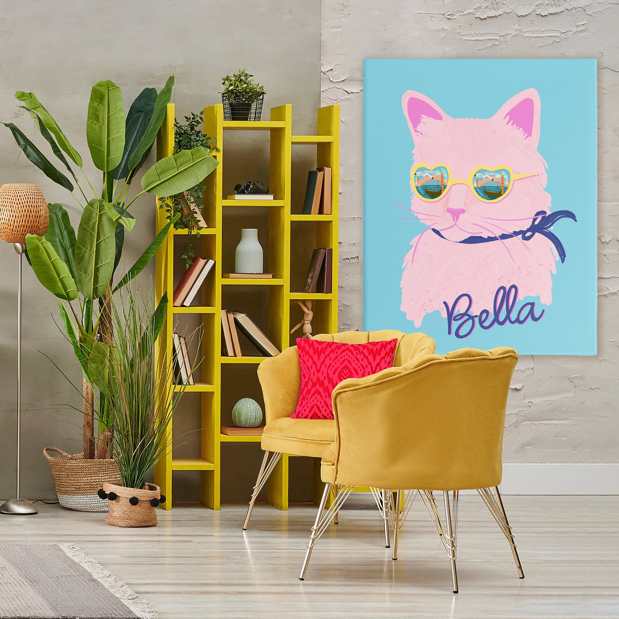Stupell Industries Cool Cat Bella Canvas Wall Art, design by Steffanie Pisula