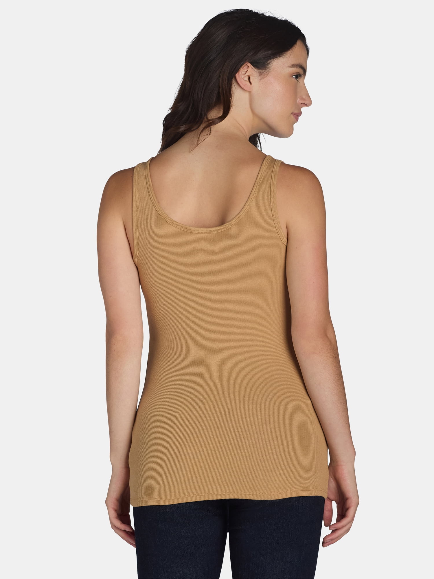 Time and Tru Women's Ribbed Tank Top, Sizes XS-XXXL
