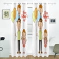 thumbnail image 2 of Coolnut Fathers Day Design Thermal Insulated Blackout Grommet Printed Window Curtain - 84x55 in - 100% Polyester 2 Panels, 2 of 6