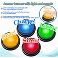 thumbnail image 3 of Paquete de 4 Buzzers para programas de juegos de trivia con luces y sonido, 3 of 7