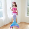 thumbnail image 4 of Traje de baño para niños Traje de baño de rendimiento Conjunto de tres piezas Cola de pez Vestido de princesa para niñas grandes, medianas y pequeñas Ropa de bikini, 4 of 6