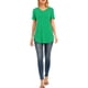 thumbnail image 3 of La nueva manga del cortocircuito del cuello del color sólido V de la camiseta de las mujeres de la m Abody Verde L, 3 of 7