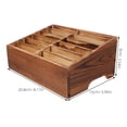thumbnail image 2 of ETHZZLE Multi Compartment Wooden Phone Organizer Box for Desk Storage in Classroom, 2 of 7