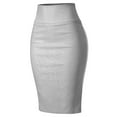 thumbnail image 3 of MixMatchy Women's Stretch Office Knee Length Midi Pencil Skirt, 3 of 4