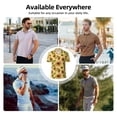 thumbnail image 4 of Kdxio Sunflowers Print Men's Short Sleeve Polo Shirt,Midweight Men's Shirt, 4 of 6