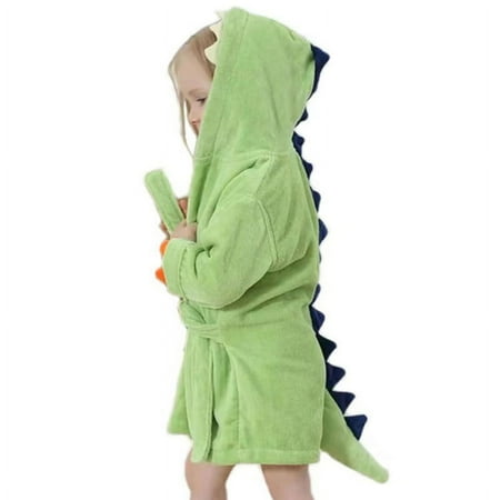 

Camibrarace Kids Little Girls Boys Bathrobe Hooded Toddler Soft cotton robe for children 1-6 Years