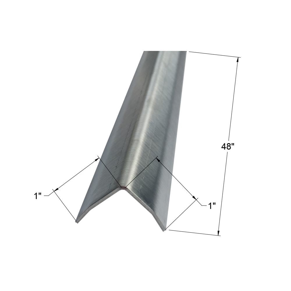 Brushed 304 Stainless Steel Corner Guards, 16ga, 48in Long
