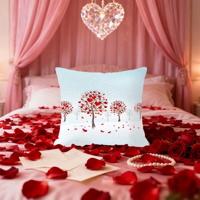 Fundas de almohada decorativas | Fundas de cojín navideñas para sofá y silla | Fundas de cojín de poliéster suave para sala de estar y dormitorio | Juego de 1