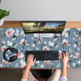 thumbnail image 4 of Long Mouse Pads for Desk,Pioneer Flower Floral Print Pattern Desk Mats on Top Of Desks, Desk Mouse Pad Extra Large with 3mm Non-Slip Base and Stitched Edge for Gaming,Office,Work,Home 47.3"x23.6", 4 of 6