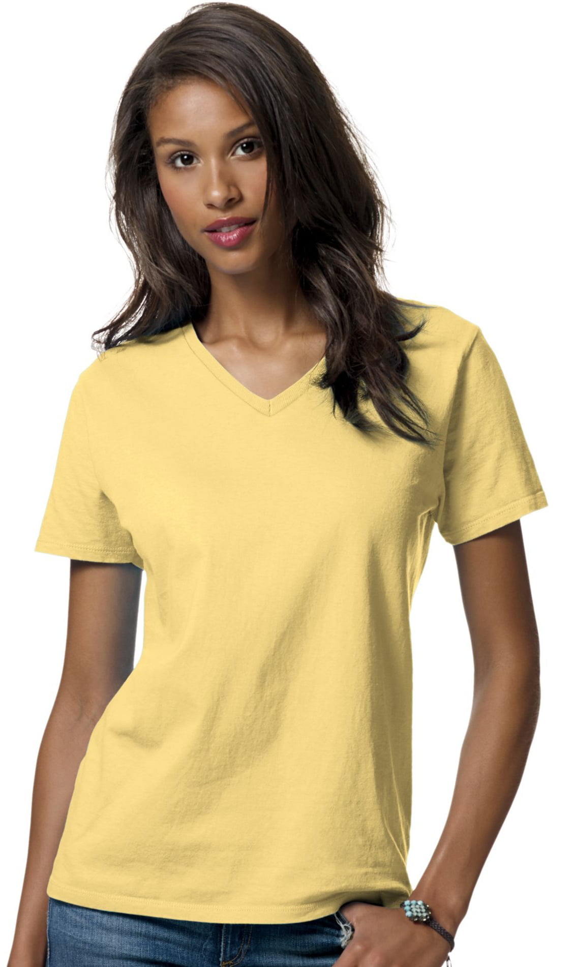 Hanes - Hanes ComfortSoft Relaxed Fit Women`s V-neck T-Shirt - Best