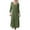 Green, variant on gakvbuo Fashion Women's Spring/Summer V-neck 3/4 Sleeve Cotton Linen Dress