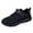 Black, variant on Krdevn Children's Flat Light Non Lace Up Sneakers for Boys and Girls Solid Color Mesh Breathable Running Shoes,Toddler Girl Shoes,Boys Shoes,Size:8-9 Years