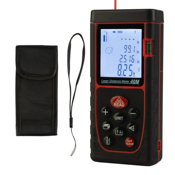 Stalwart Laser Measure Tool with 130FT Live Measuring and Backlit Display