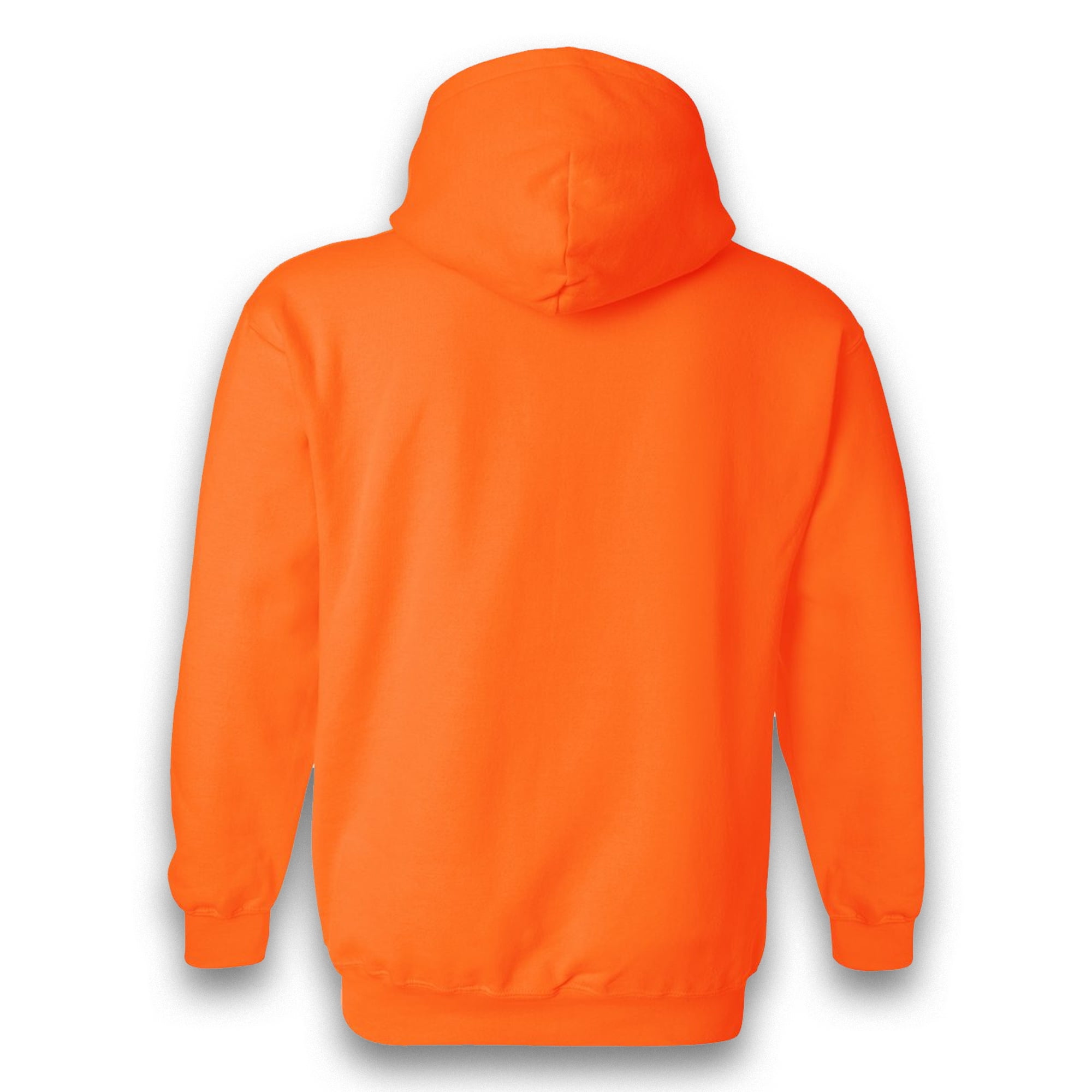 Gildan High Visibility Hooded Orange Sweatshirt - 18500 | 8oz Unisex Heavy Blend Soft Fleece Hoodie, Hi Vis Safety Work Sweatshirt S-Size, Pack 2