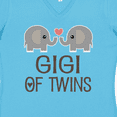thumbnail image 4 of Inktastic Gigi of Twins Grandmother Women's V-Neck T-Shirt, 4 of 5