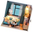 thumbnail image 1 of 1:24 Miniatura con Muebles Ensamblaje para Casa de , Decoración para Hogar Escritorio perfke Casa de muñecas de madera de bricolaje, 1 of 9