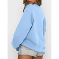 thumbnail image 4 of Sweat-shirt à Manches Longues pour Femmes Casual Col Rond Pull à Capuche Polaire, 4 of 6