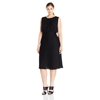 Calvin Klein Women's Plus Size Pleated Dress, Black, 1X