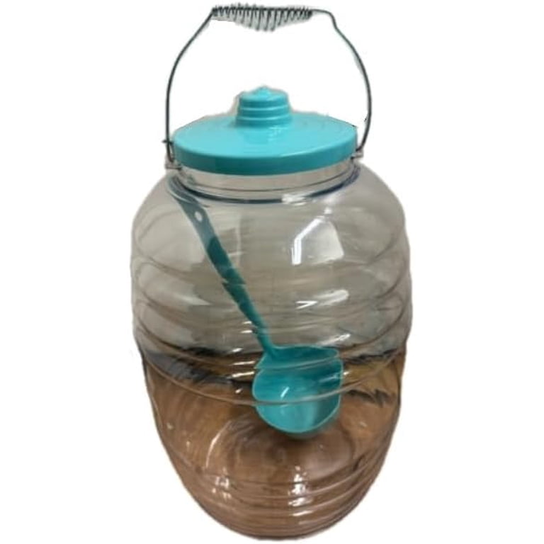 Made in Mexico Mexican Vitrolero with Lid Spoon And Metal Handle 5