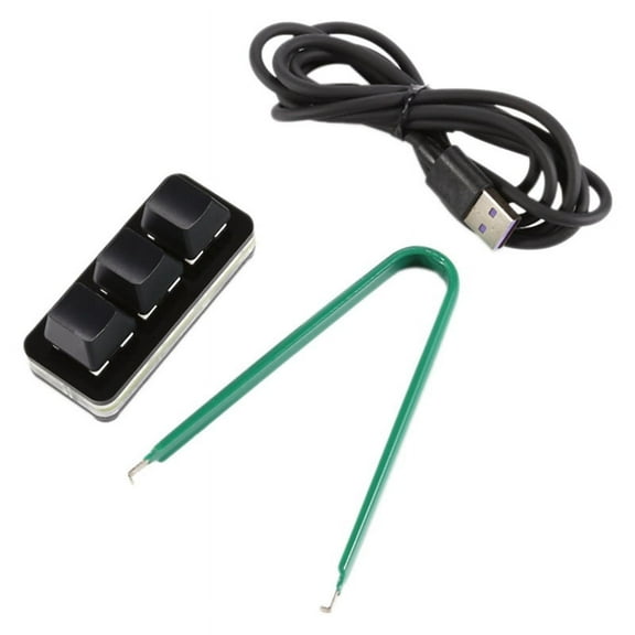 3 Keys Custom Mini Keyboard Copy Paste Cut Select All Enter Black