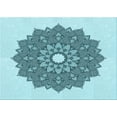thumbnail image 1 of Ahgly Company Machine Washable Indoor Rectangle Transitional Deep-Sea Green Area Rugs, 7' x 10', 1 of 1