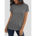 thumbnail image 4 of Womens Loose Fit Tshirts Short Sleeve Summer Tops Casual Workout Yoga Tunic T Shirts Tops, 4 of 6