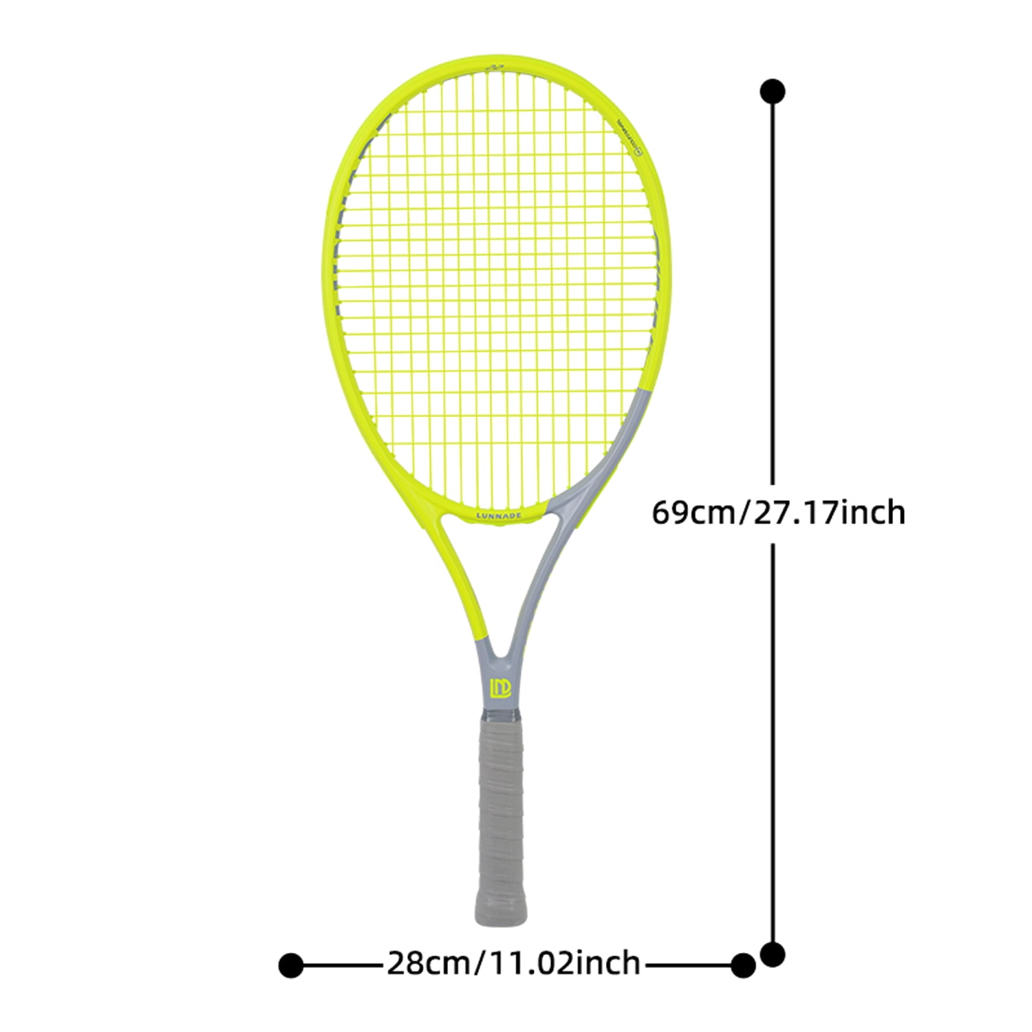 Gemini Pro-Grade Carbon Fiber & Aluminum Tennis Racket - Free bag, 6 Colors (High-Visibility Fluorescent Options), Lightweight Durable Performance for Adults Players, Arm-Friendly Shock Absorption