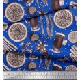 thumbnail image 3 of Soimoi polyester Crepe Fabric Dot,Spices & Cups Decor Fabric Printed Yard 42 Inch Wide, 3 of 3