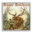 thumbnail image 4 of Stupell Industries Dog Wearing Antlers Seasonal Holiday Botanicals Graphic Art Gray Framed Art Print Wall Art, Design by Alicia Longley, 4 of 5