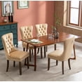 Elegant Button Tufted Dining Chairs, Highend Velvet Upholstered Dining