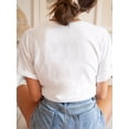 thumbnail image 2 of Short Sleeve Cat Tricks Print Crew Neck T-shirt for Summer & Spring, Women's Casual Top, 2 of 6