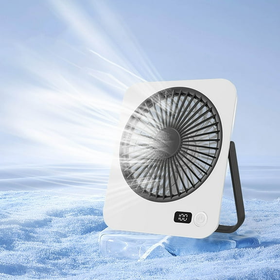 Taotanxi Rechargeable Portable Desk Fan, 6.5 Inch Small Personal Fan 4000mAh Battery Operated & USB Powered, Slim Silent, Foldable, 4 Speeds for Travel Office Indoor Outdoor Table Desktop (Black)