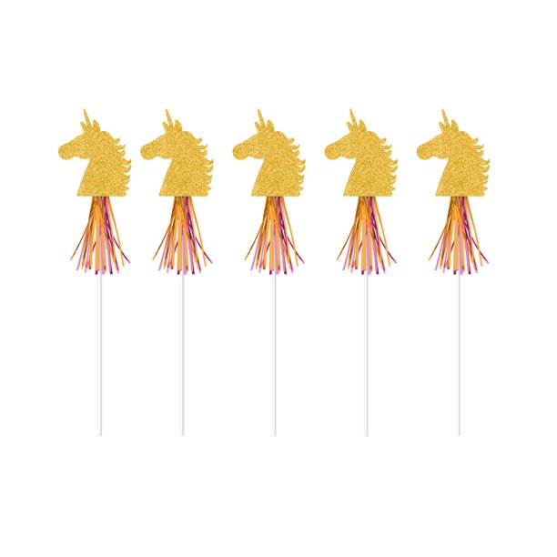 Amscan - Varita Diseño Unicornio Magical - Pack de 6 (Dorado)