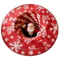 thumbnail image 1 of TIELUTT Christmas 3D Rug – Christmas Optical I Llusion Rugs Decorative Rug with Depth Pattern Theme Santa C Laus Quilted Round Bedroom Soft Rug Blankets Knit Blankets Room Rugs for Bedroom Home Rug, 1 of 4
