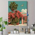 thumbnail image 4 of Pink Tampa Ticket Travel Canvas Print Trendy Aesthetic Home Living Room Wall Decor Art, 4 of 8