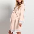 thumbnail image 2 of Sentmoon Robe de Maternité à Manches Courtes à Col en V Robe pour Femme 2026 Coupe Régulière Extensible en Dentelle Robe Formelle d'Été pour Femme pour la Plage et les Vacances L, 2 of 8