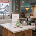 thumbnail image 4 of Stylish Metal Hanging Tree-Shaped Wind Spinner - Festive Garden Decoration with Layered Design Golden Ornament & Red Bow Accents, 4 of 6