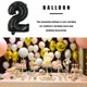thumbnail image 5 of Bewildely 16 pulgadas Tamaño grande Oro Plata Rosa Oro Número Globo Cumpleaños Decoraciones para fiestas de bodas Globos de aluminio Niño Niño Juguete Kits de decoración para fiestas negro dos Bewildely HA002665-72, 5 of 6