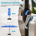 thumbnail image 4 of Aoodor 15ft Large Patio Umbrella with Base Stand, Outdoor Double-Sided Rectangle Umbrella - Blue, 4 of 9