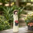 thumbnail image 5 of Lnrkai Guardian Angel Figurines, Gardening & Housewarming Gift for Women, 5.9" Resin Rose Bouquet Decorative Statue, Indoor Outdoor Home Decor, 5 of 10