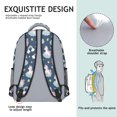 thumbnail image 5 of Unicorn and Cloud Blue Pattern Backpack for School, Cute School Bag with Adjustable Shoulder Straps and Padded Back, 15.3"x11"x6.7", 5 of 5