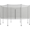 thumbnail image 1 of Soozier 12FT Trampoline Safety Enclosure Net with 8 Poles, Grey PE Material, Rust-Resistant Frame, Dual Zipper Entry for Backyard Fun & Secure Jumping Experience, 1 of 7