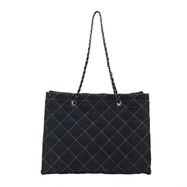 Bolso Hobo Bandolera para Mujer Mezclilla Acolchada Con Cadena Viajes Y Desplazamientos