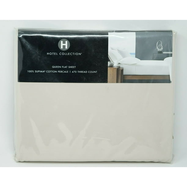 Hotel Collection 470 Thread Count Percale Supima Cotton Flat Sheet
