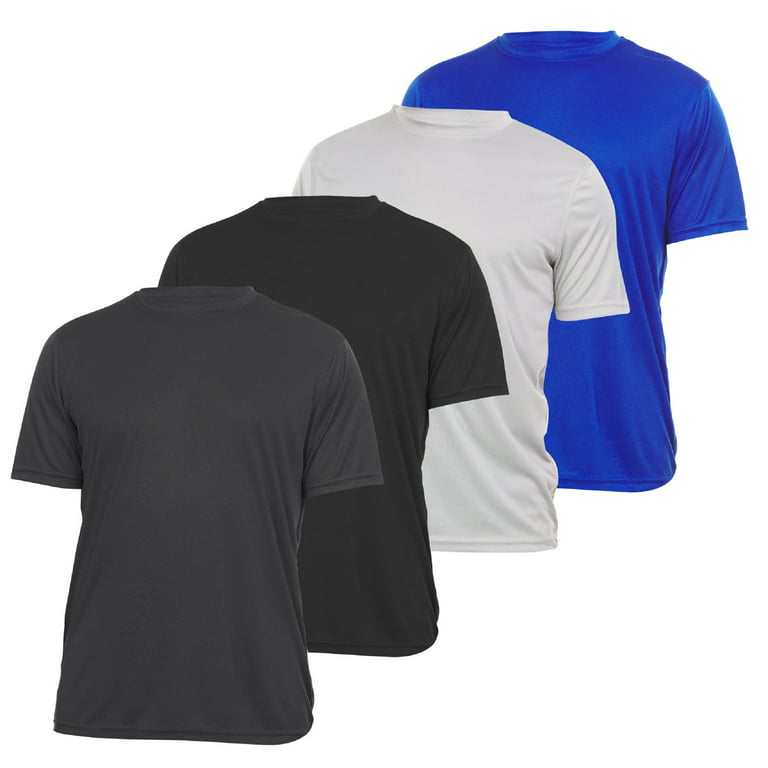 bruge hyppigt Kvadrant 4 Pack: Daresay Mens Dri Fit Shirts Moisture Wicking Tshirt For Men Gym  Shirts For Men (up to Size 3X) - Walmart.com
